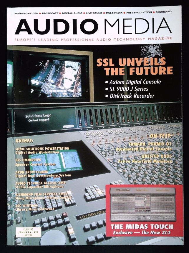 AUDIO MEDIA magazine side cover Issue 50  January 1995