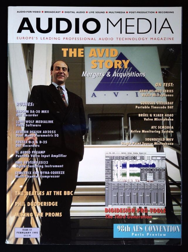 AUDIO MEDIA magazine side cover Issue 51  February 1995