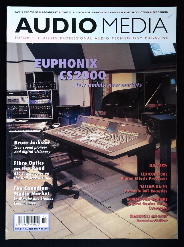 AUDIO MEDIA magazine side cover Issue 61  December 1995