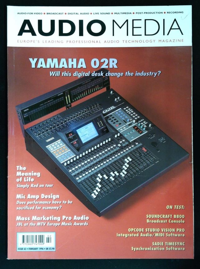 AUDIO MEDIA magazine side cover Issue 63  February 1996