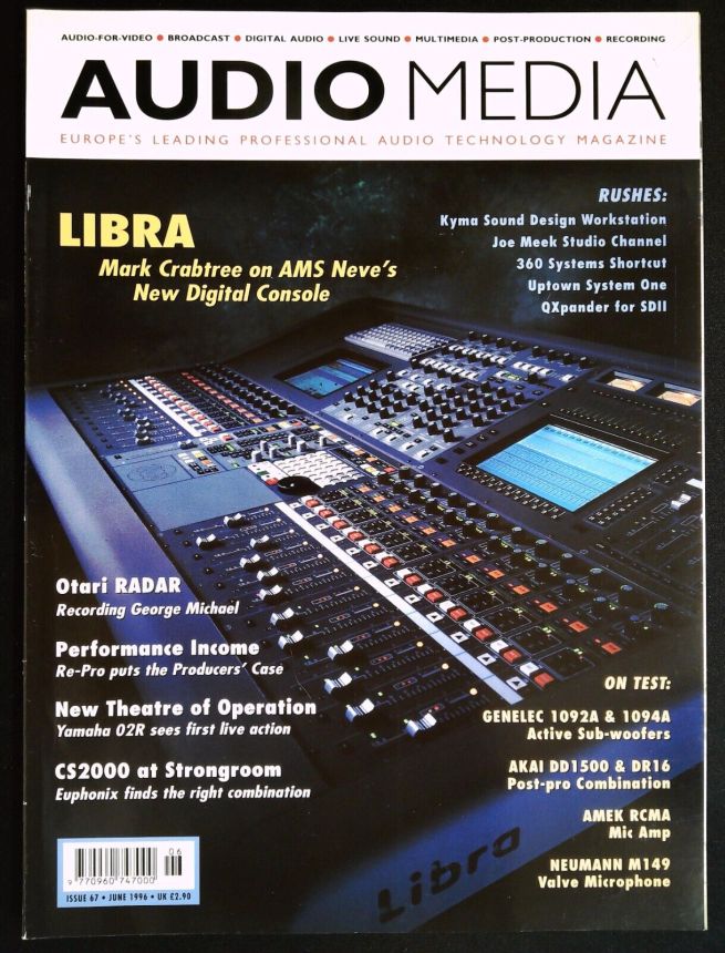 AUDIO MEDIA magazine side cover Issue 67  June 1996