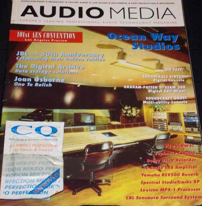 AUDIO MEDIA magazine side cover  November 1996