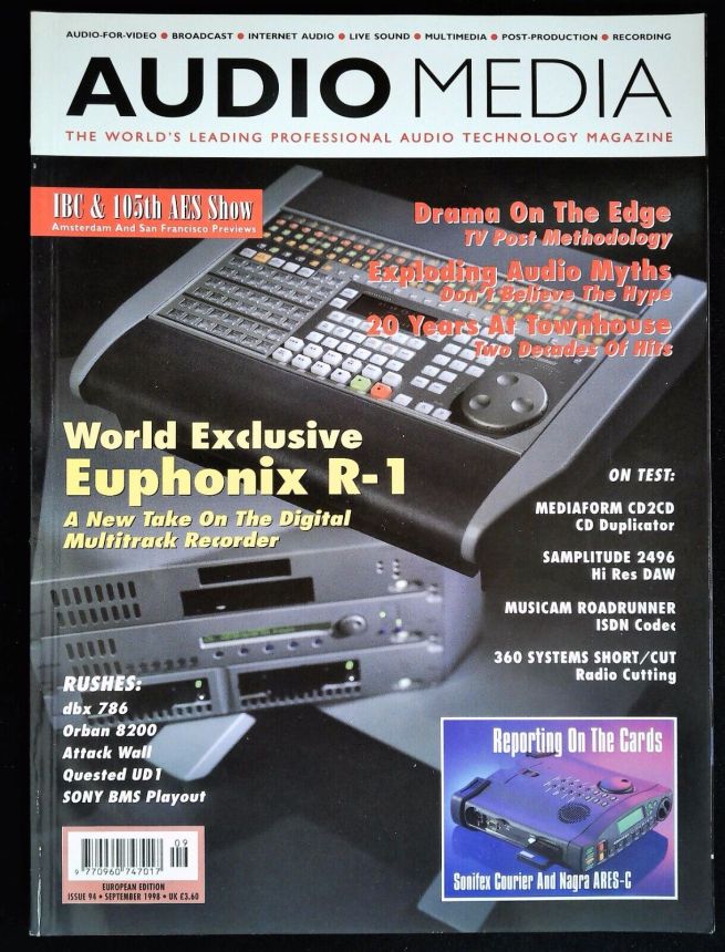 AUDIO MEDIA magazine side cover Issue 94  September 1998