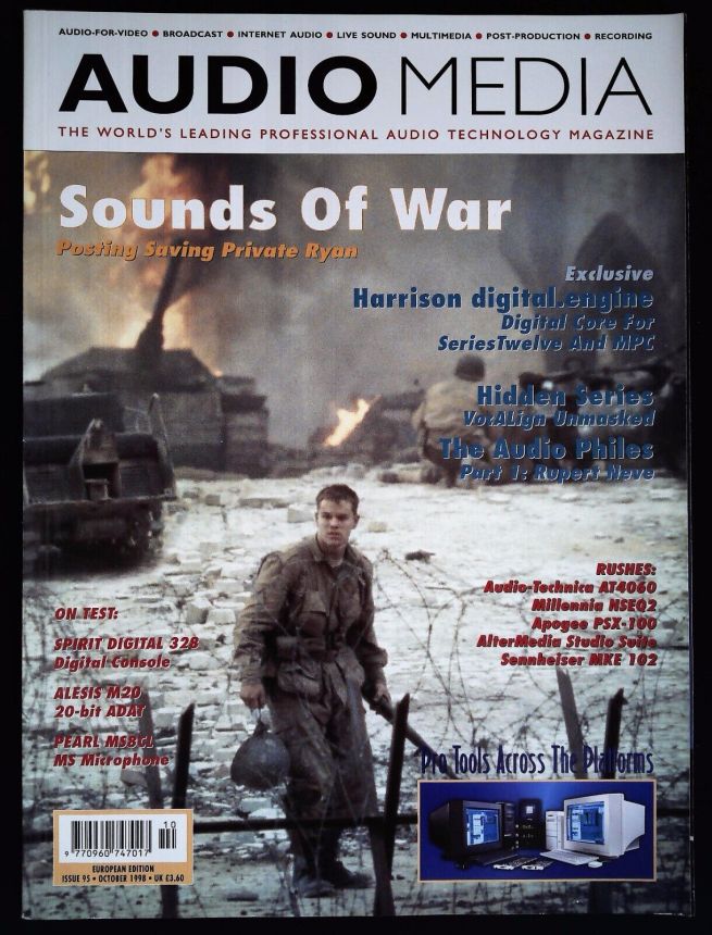 AUDIO MEDIA magazine side cover Issue 95  October 1998