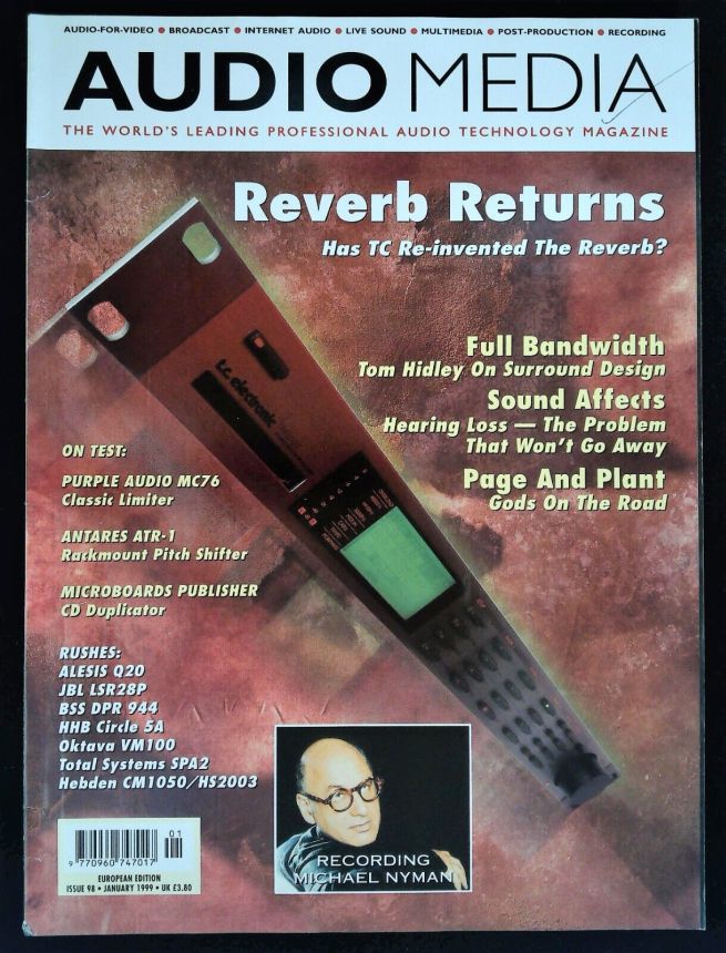 AUDIO MEDIA magazine side cover Issue 98  January 1999