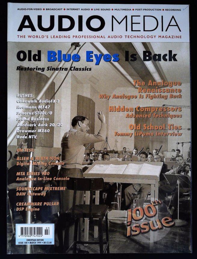 AUDIO MEDIA magazine side cover Issue 100  March 1999