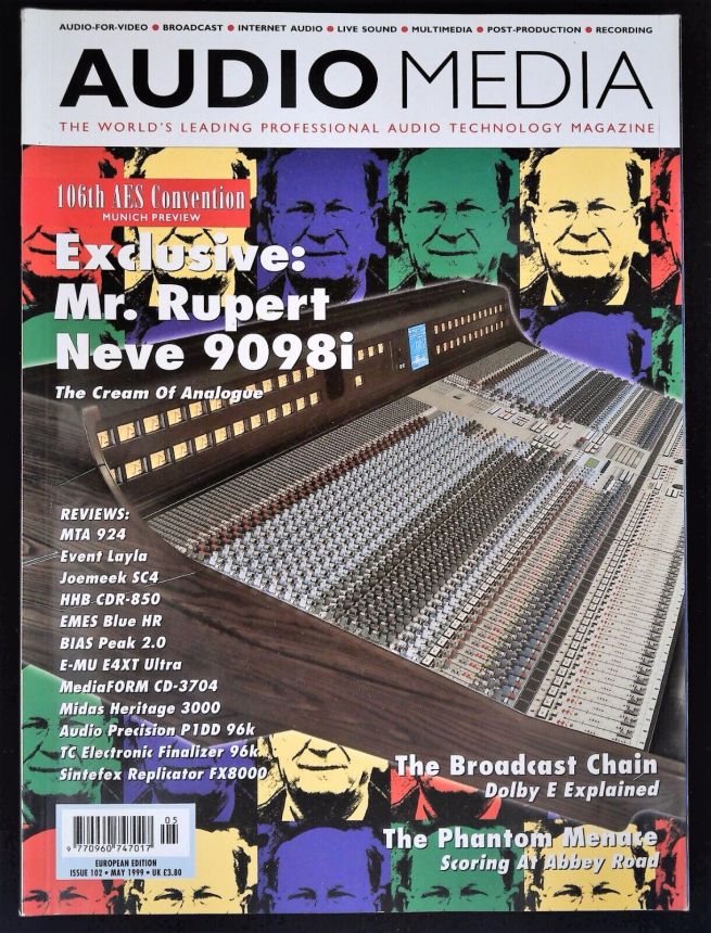 AUDIO MEDIA magazine side cover Issue 102  May 1999