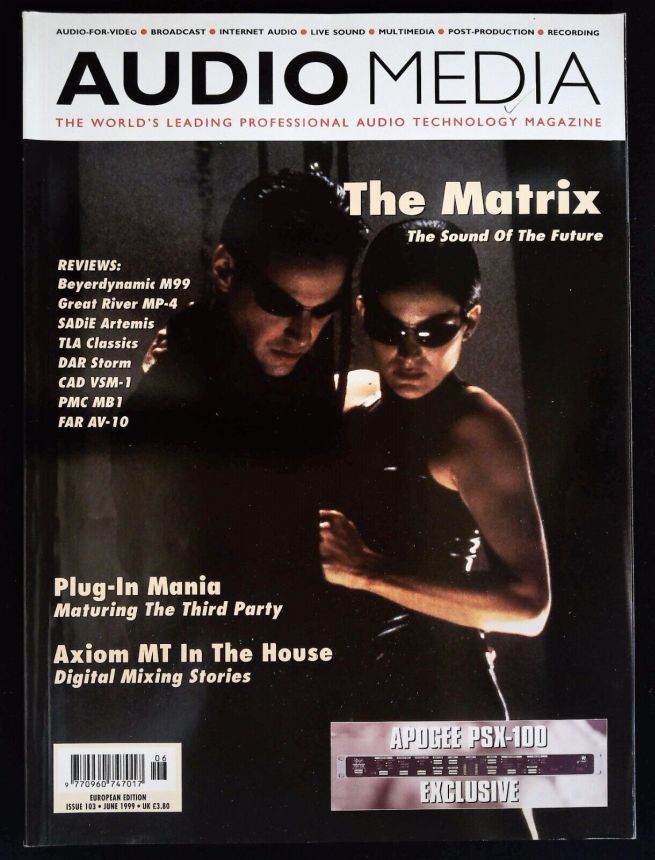 AUDIO MEDIA magazine side cover Issue 103  June 1999