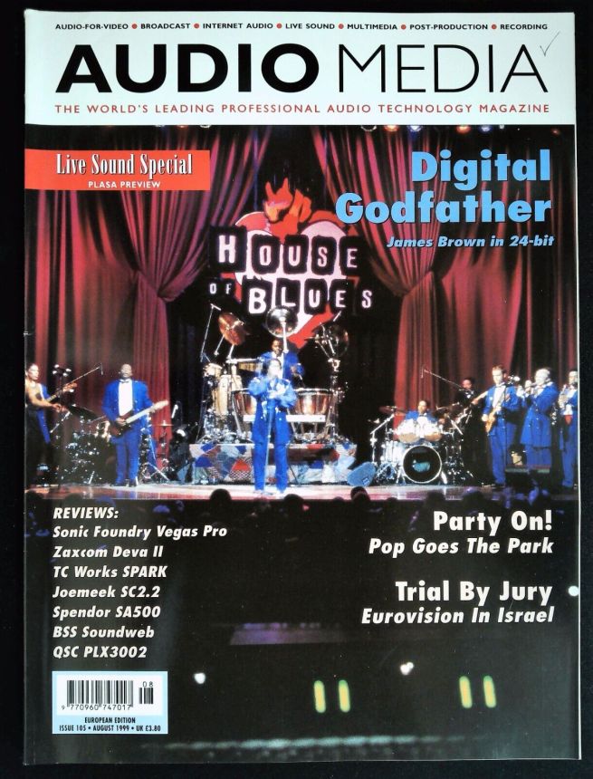 AUDIO MEDIA magazine side cover Issue 105  August 1999