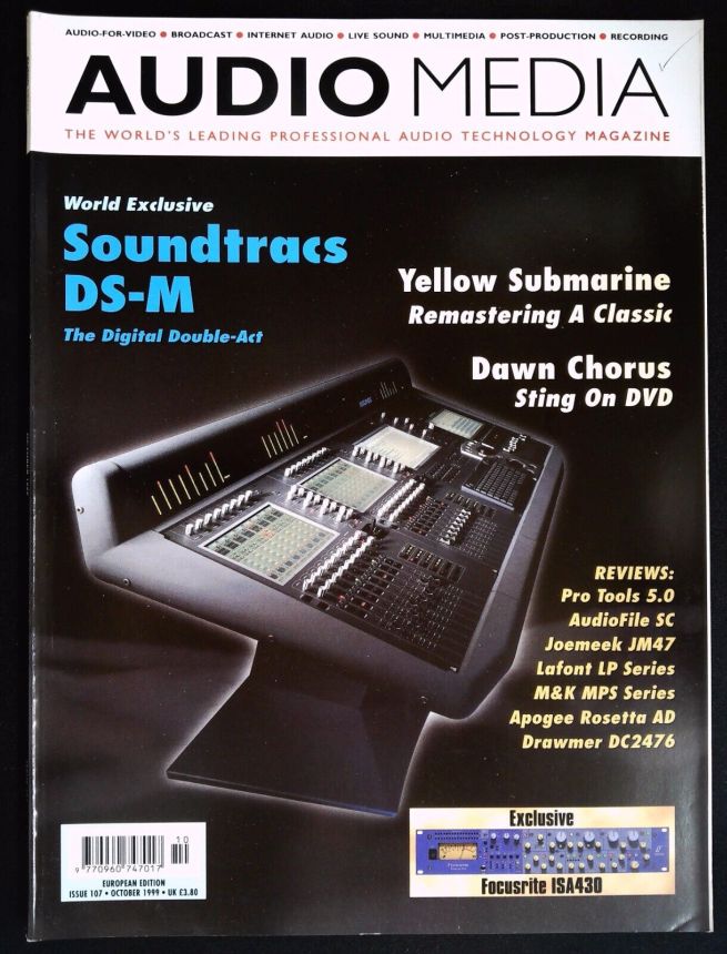 AUDIO MEDIA magazine side cover Issue 107  October 1999