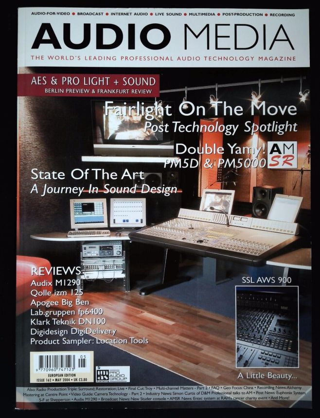 AUDIO MEDIA magazine side cover Issue 162  May 2004