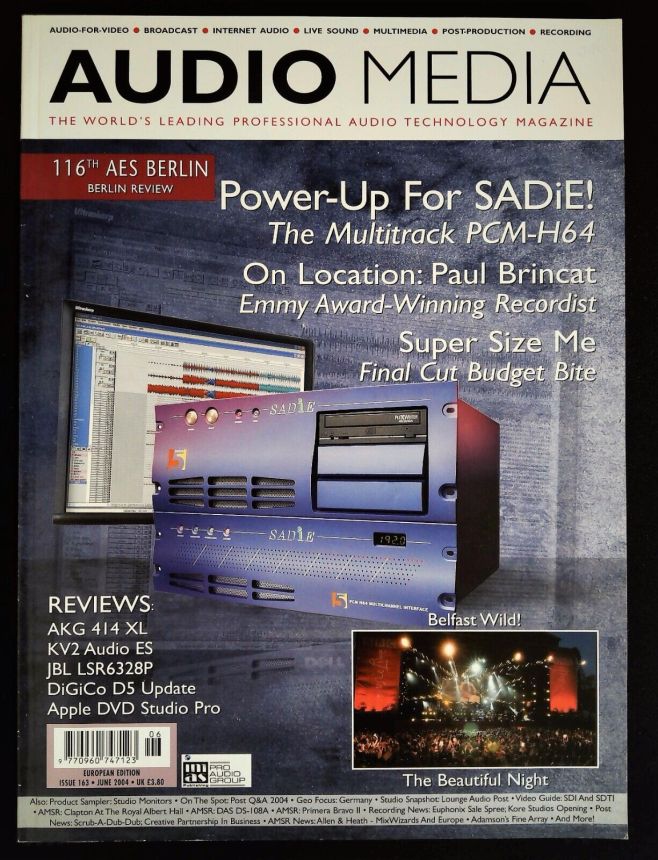 AUDIO MEDIA magazine side cover Issue 163  June 2004