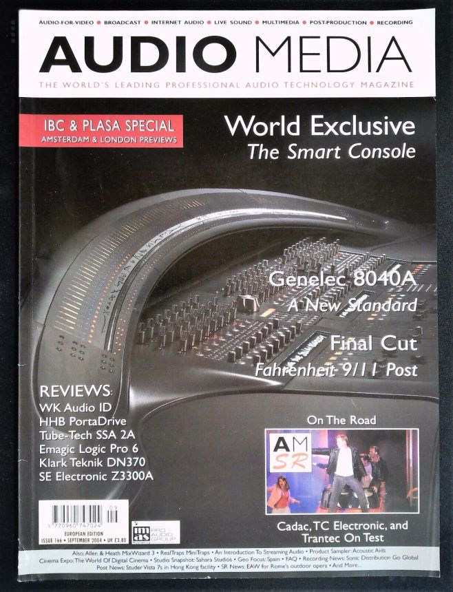 AUDIO MEDIA magazine side cover Issue 166  September 2004