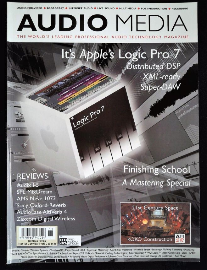 AUDIO MEDIA magazine side cover Issue 168  November 2004