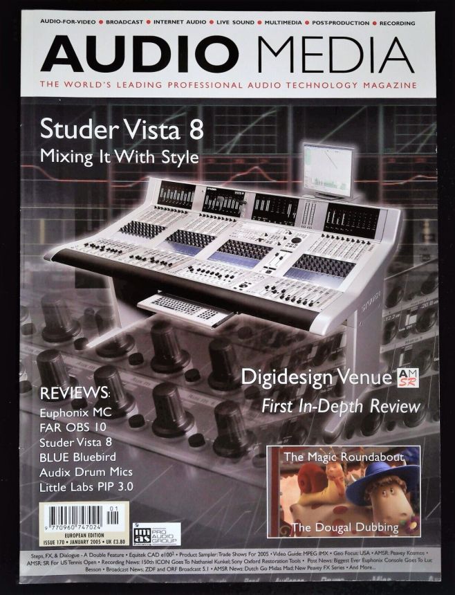 AUDIO MEDIA magazine side cover Issue 170  January 2005