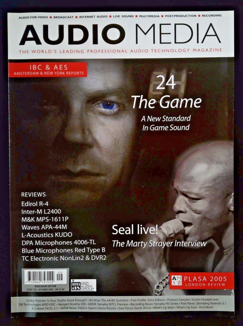 AUDIO MEDIA magazine side cover Issue 179  October 2005