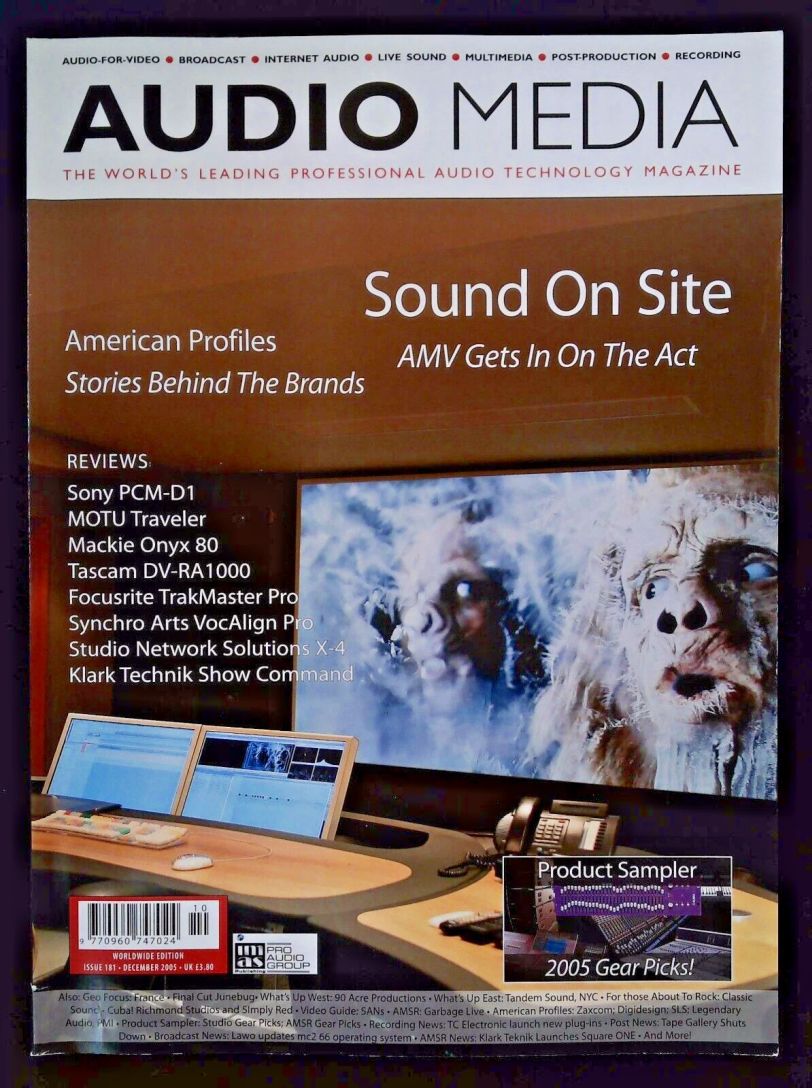 AUDIO MEDIA magazine side cover Issue 181  December 2005