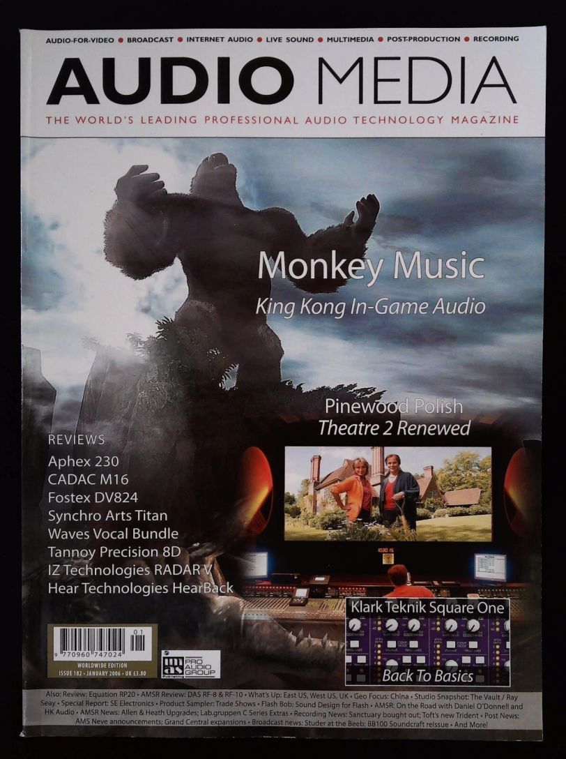 AUDIO MEDIA magazine side cover Issue 182  January 2006