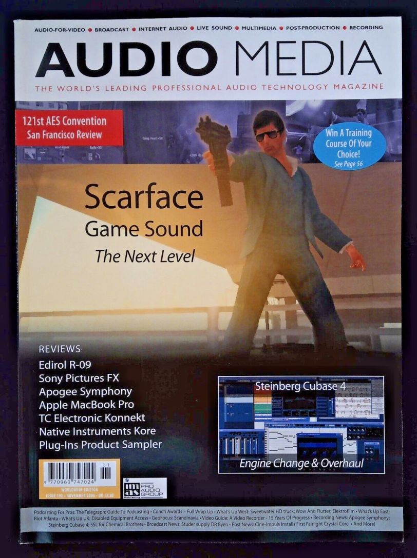 AUDIO MEDIA magazine side cover Issue 192  November 2006