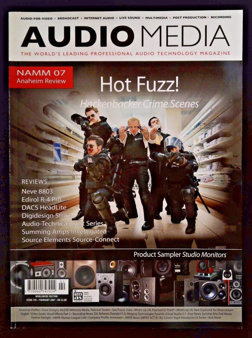 AUDIO MEDIA magazine side cover Issue 195  February 2007