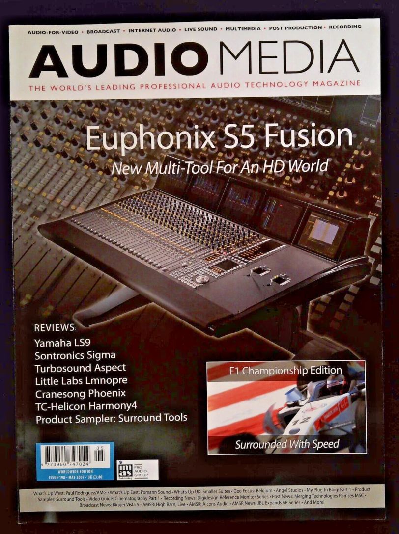 AUDIO MEDIA magazine side cover Issue 198  May 2007