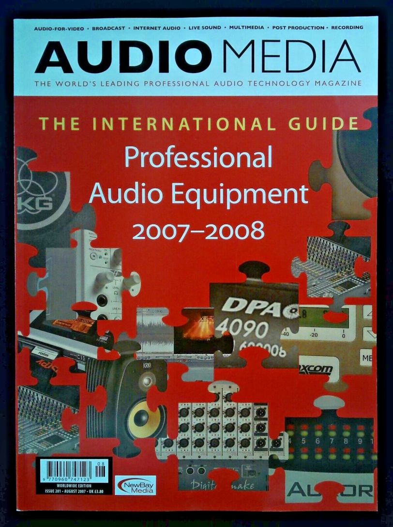 AUDIO MEDIA magazine side cover Issue 201  August 2007
