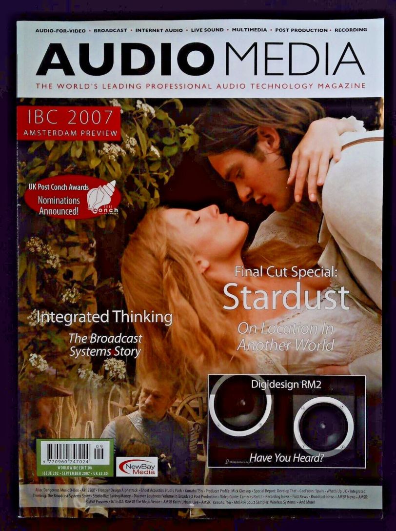 AUDIO MEDIA magazine side cover Issue 202  September 2007