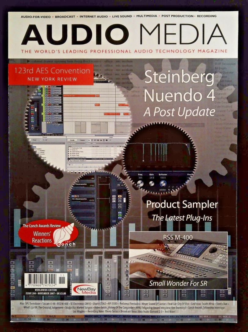 AUDIO MEDIA magazine side cover Issue 204  November 2007