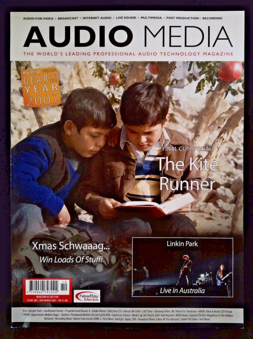 AUDIO MEDIA magazine side cover Issue 205  December 2007