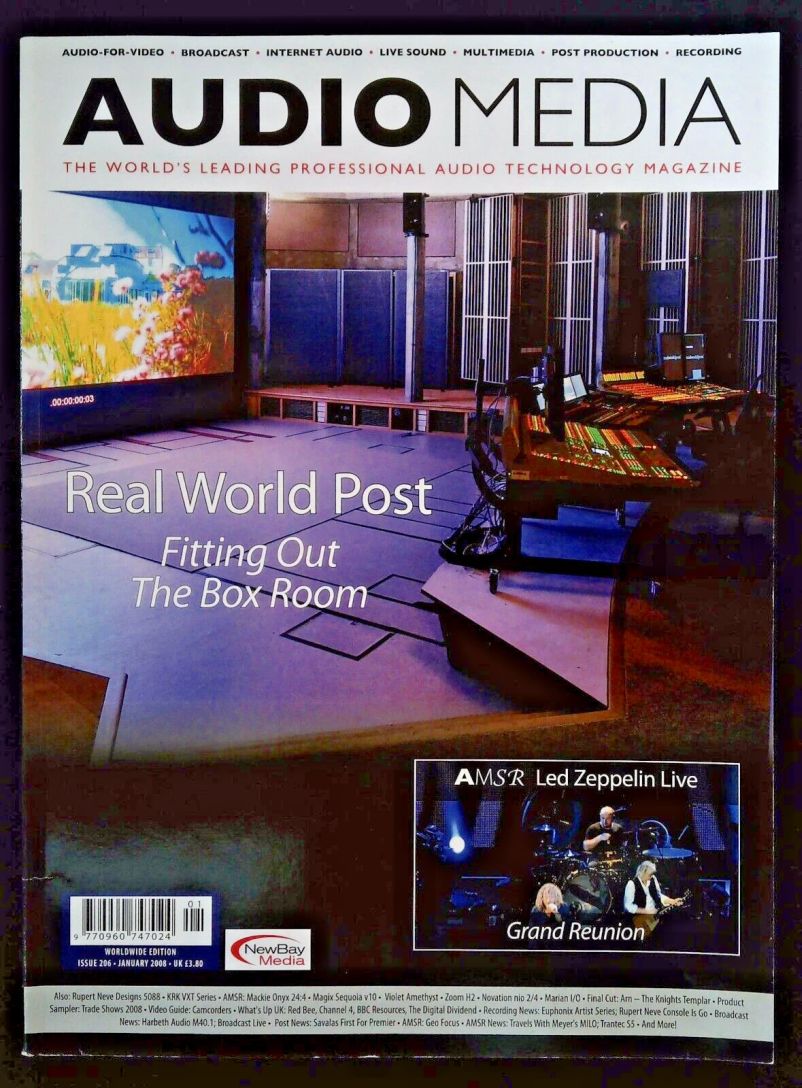 AUDIO MEDIA magazine side cover Issue 206  January 2008