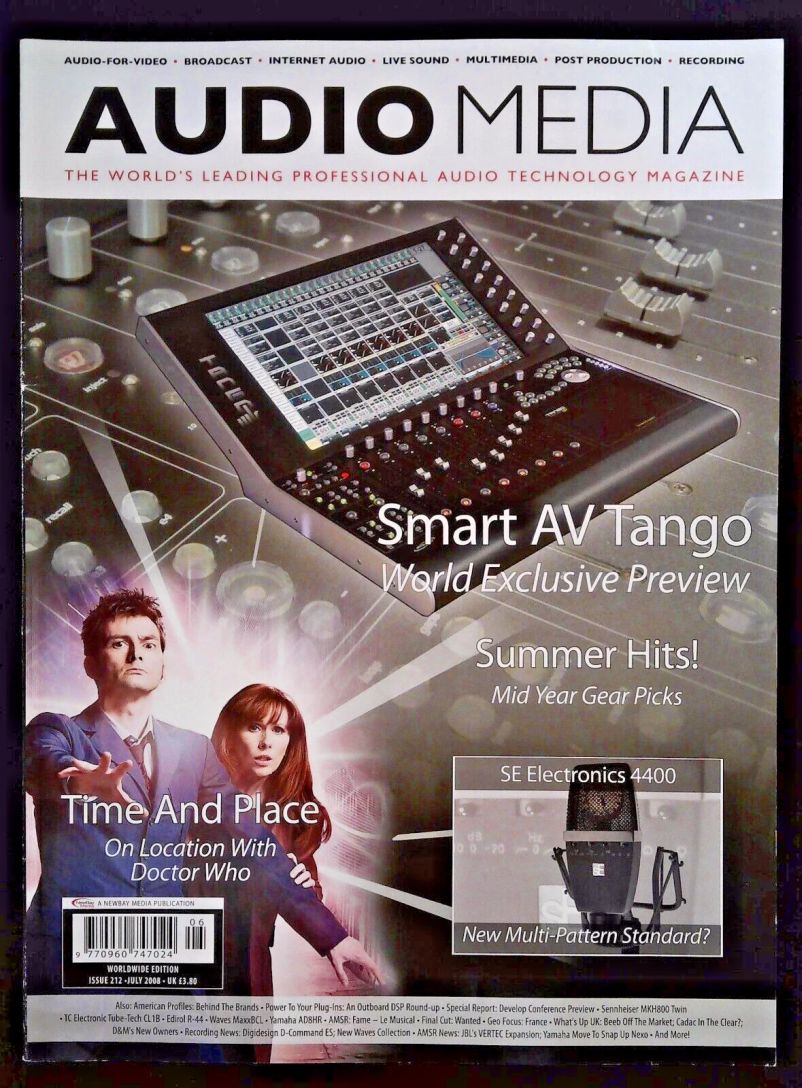 AUDIO MEDIA magazine side cover Issue 212  July 2008