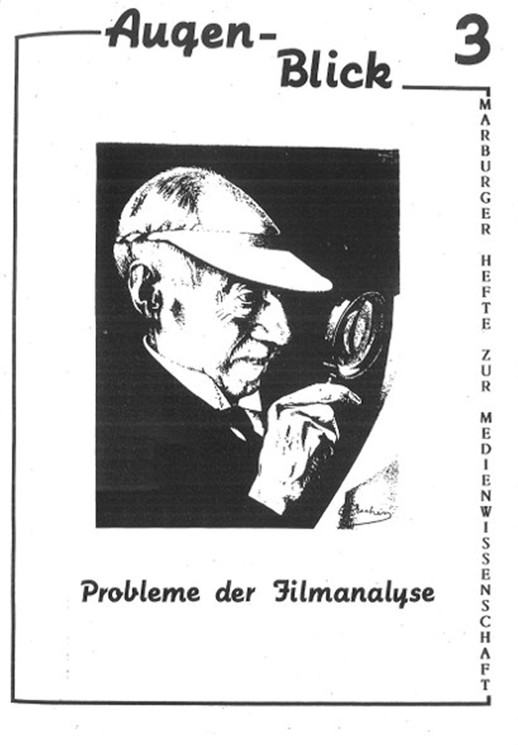 AUGENBLICK magazine side cover Issue 3   1986