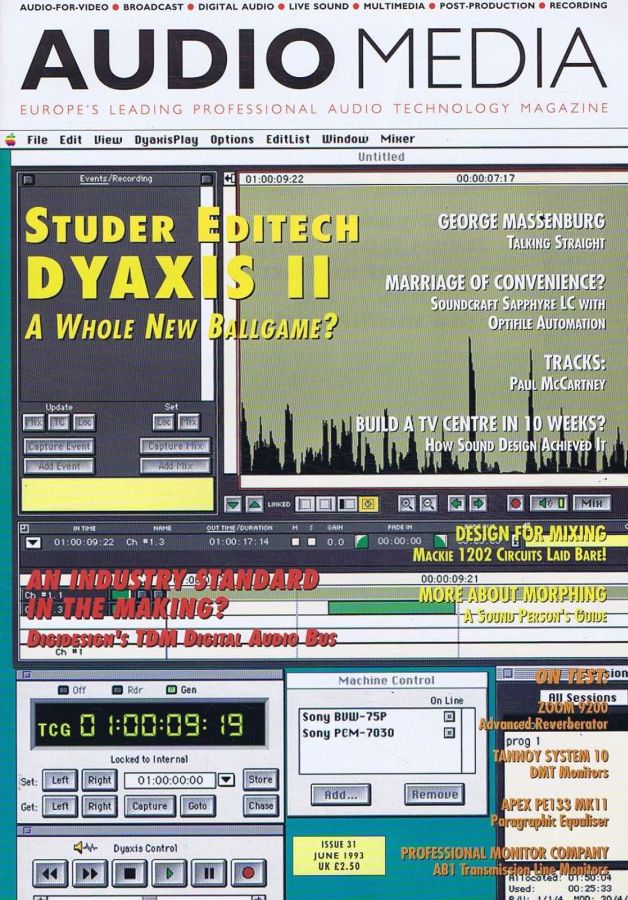 AUDIO MEDIA magazine side cover Issue 31  June 1993