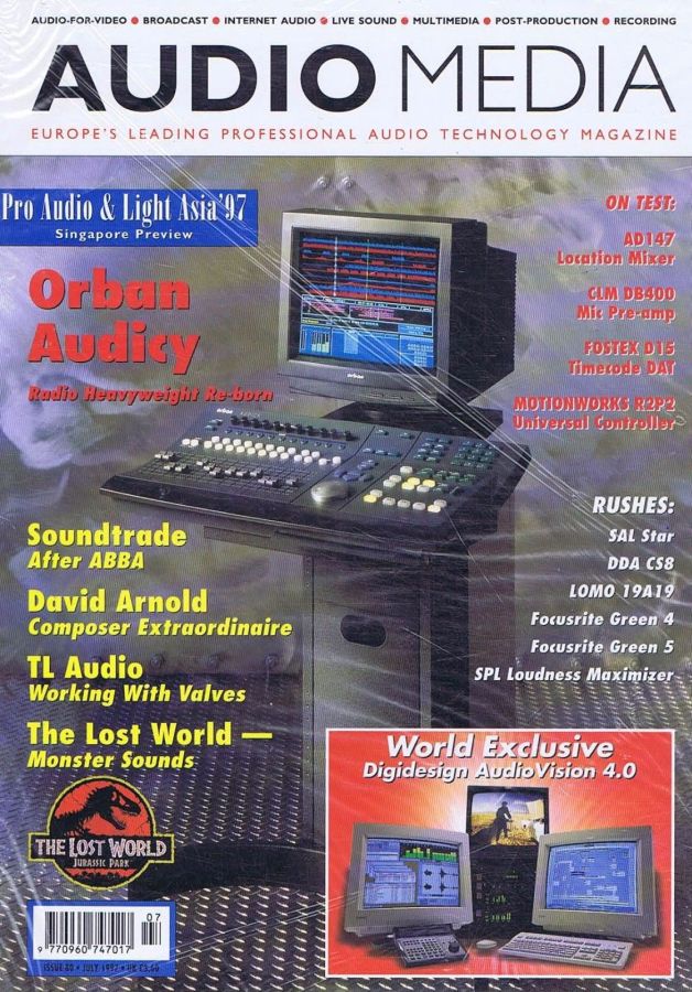 AUDIO MEDIA magazine side cover Issue 80  July 1997