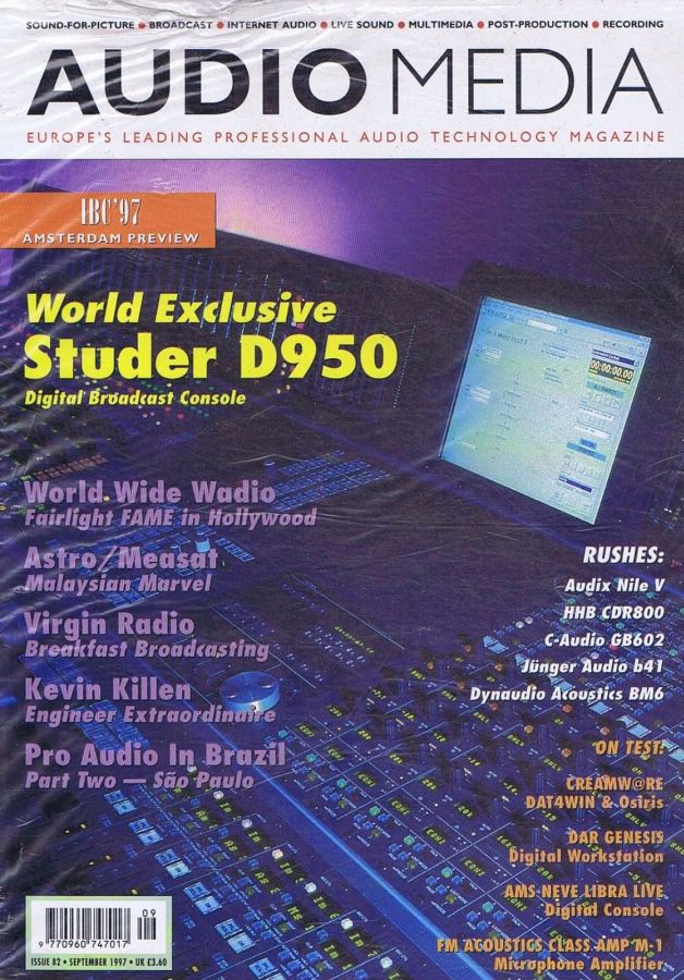 AUDIO MEDIA magazine side cover Issue 82  September 1997
