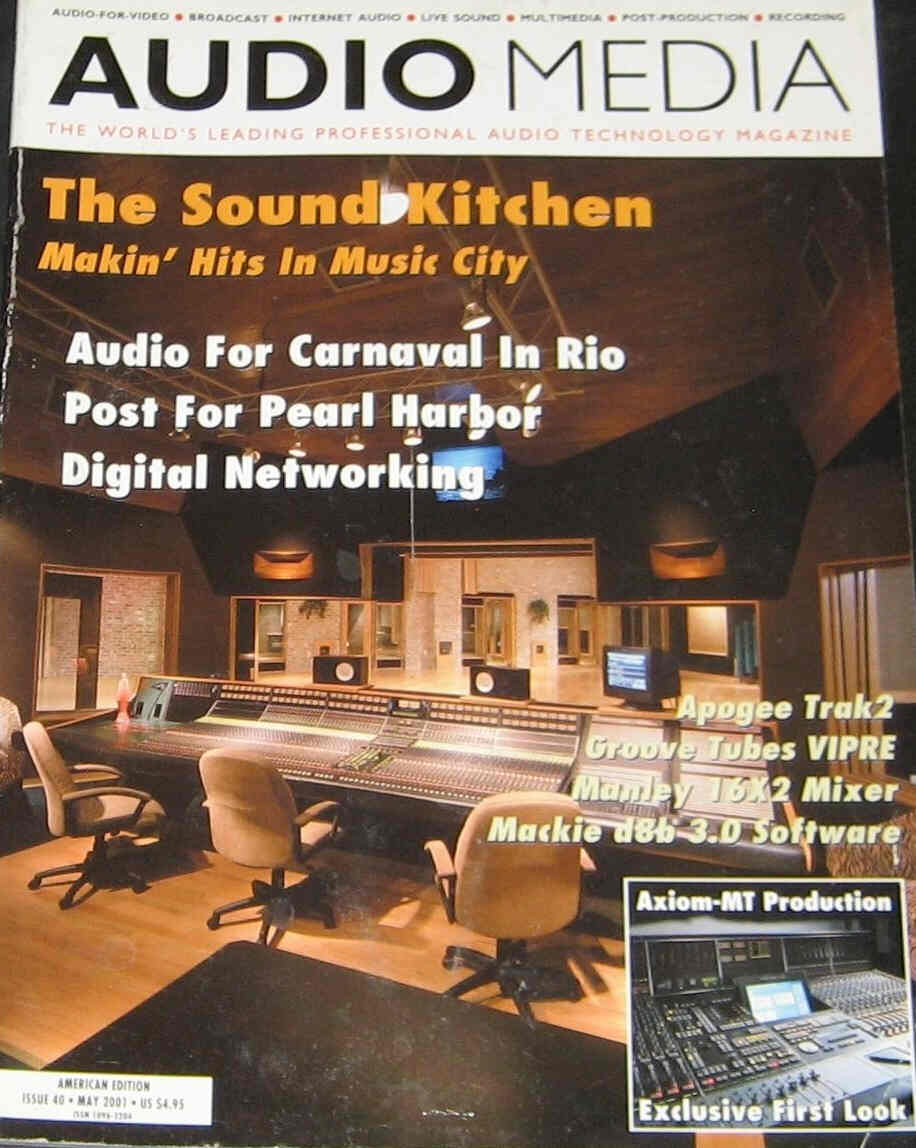 AUDIO MEDIA (USA) magazine side cover Issue 40 May 2001