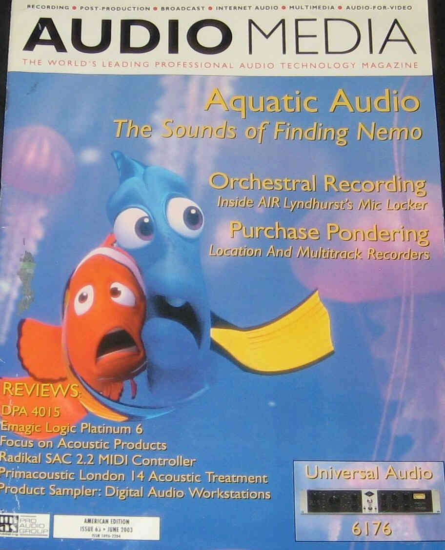 AUDIO MEDIA (USA) magazine side cover Issue 63 June 2003