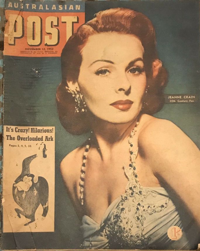 AUSTRALASIAN POST magazine side cover 12 November 1953