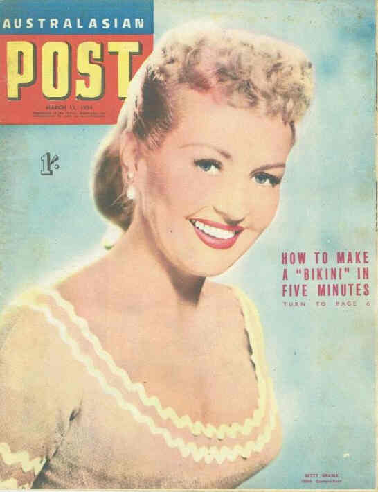 AUSTRALASIAN POST magazine side cover 11 March 1954