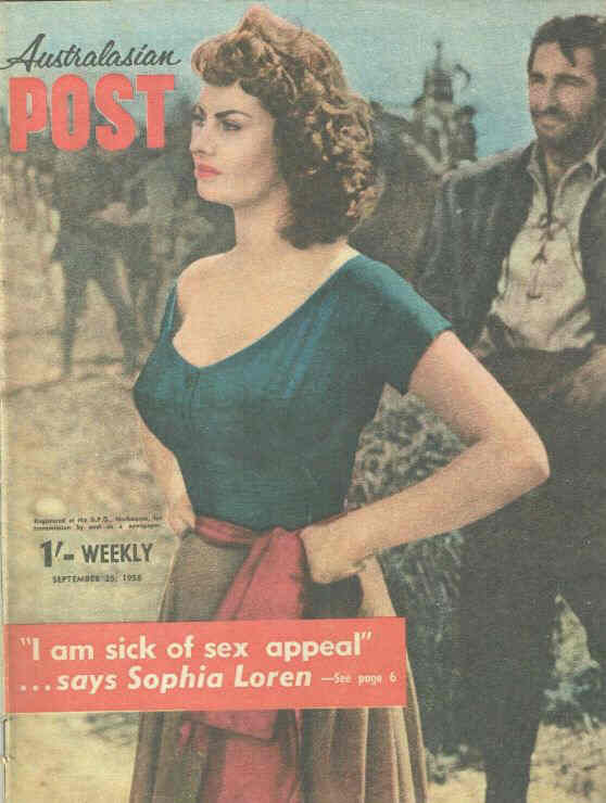 AUSTRALASIAN POST magazine side cover 25 September 1958