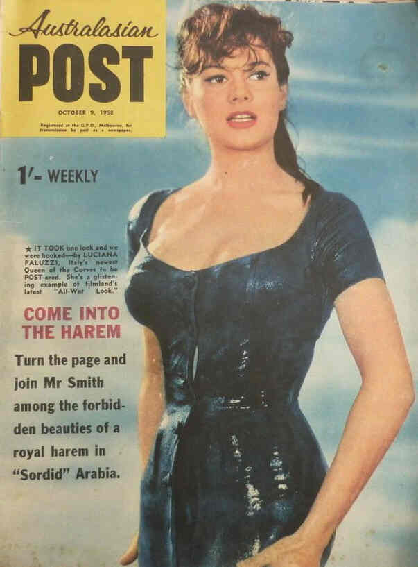 AUSTRALASIAN POST magazine side cover 9 October 1958