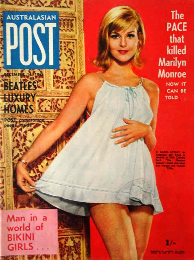 AUSTRALASIAN POST magazine side cover 16 December 1965