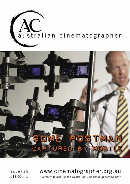 AUSTRALIAN CINEMATOGRAPHER magazine side cover Issue 28 December 2005