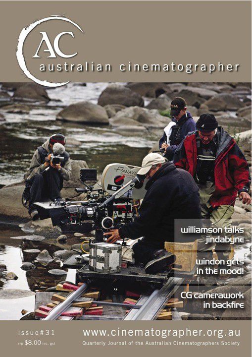 AUSTRALIAN CINEMATOGRAPHER magazine side cover Issue 31 September 2006