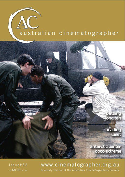 AUSTRALIAN CINEMATOGRAPHER magazine side cover Issue 32 December 2006
