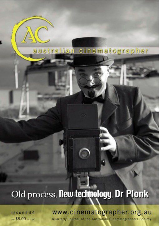 AUSTRALIAN CINEMATOGRAPHER magazine side cover Issue 34 June 2007