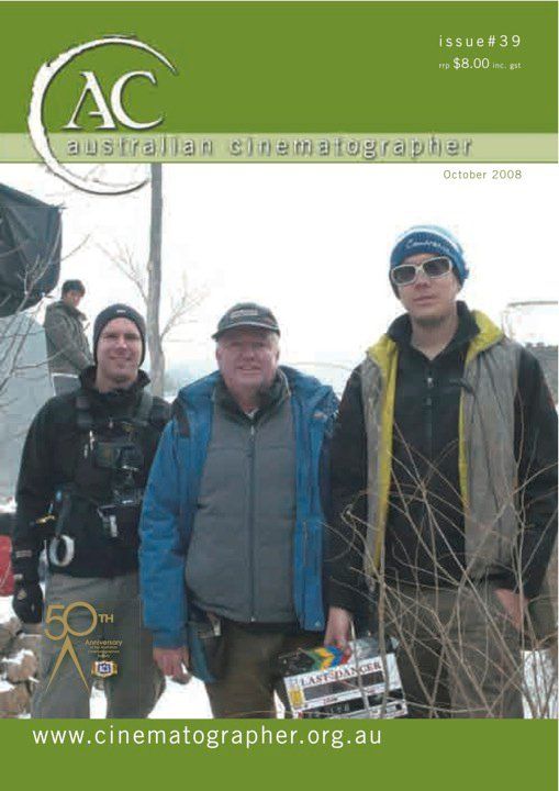 AUSTRALIAN CINEMATOGRAPHER magazine side cover Issue 39 September 2008