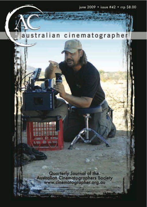 AUSTRALIAN CINEMATOGRAPHER magazine side cover Issue 42 June 2009
