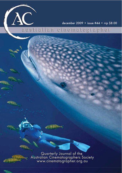 AUSTRALIAN CINEMATOGRAPHER magazine side cover Issue 44 December 2009