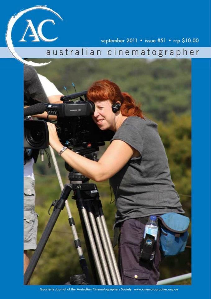 AUSTRALIAN CINEMATOGRAPHER magazine side cover Issue 51 September 2011